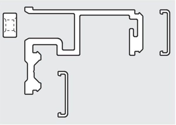 Направляющая шина  ( вкл доп части) 6000MM Белая R07.2 PATIO FOLD