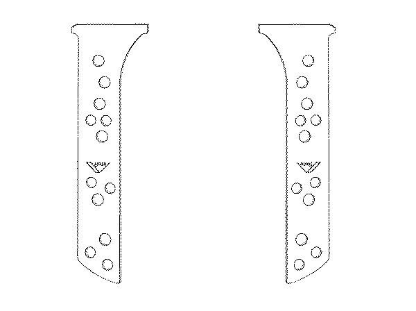 Пара подкладок для опоры. AUFH. 3MM R01.1 серебро PATIO FOLD