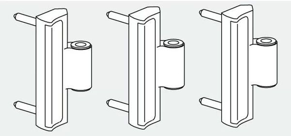 Шарнир петли на створку 30MM S25MM, 3 шт., неокраш. PATIO FOLD