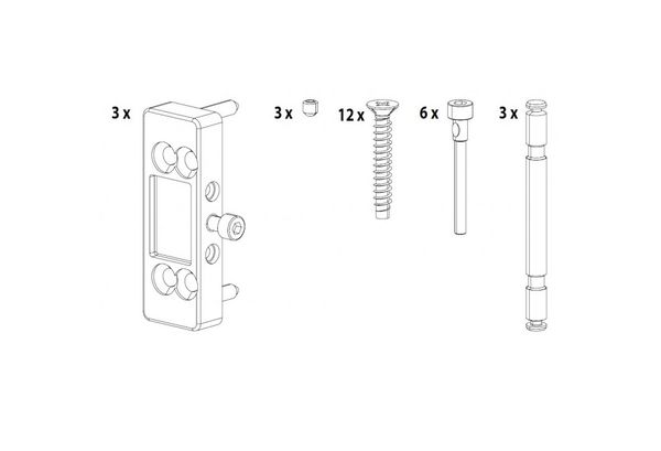 Крепл петли Fold 4454 штифт 40мм (3 шт)