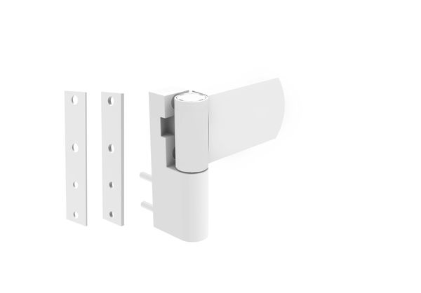 Петля дверная DOOR HINGE 3D 108мм , наплав 14,5-22 мм, RAL9016белый