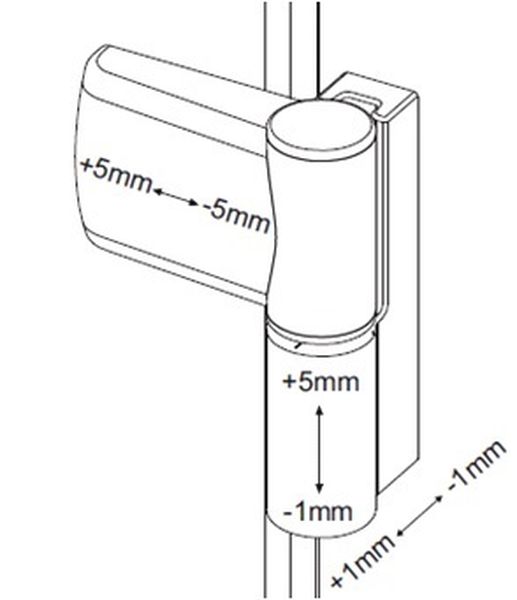 Петля дверная 90 мм ALPHA XL ( 19-23мм ) RAL 7016 АНТРАЦИТ (24 шт)