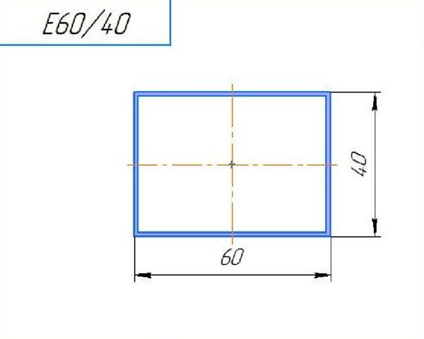 Тяжелый Т60/40Т, труба 60х40, шт=6м уп=4шт=24м