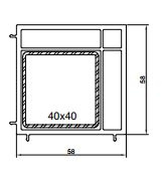 Угловой соединитель COMFORT 58 серия шт=6,5м, пал=120шт=780м