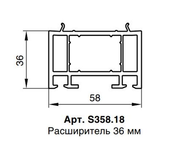 Расширитель 36мм RED MAX 58 серия шт=6,5м, пал=144шт=936м