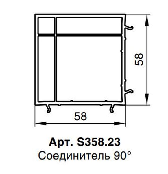 Угловой соединитель 90 градусов RED MAX 58серия шт=6,5м, пал=96шт=624м