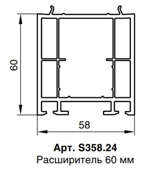 Расширитель 60мм RED MAX 58 серия шт=6,5м, пал=88шт=572м