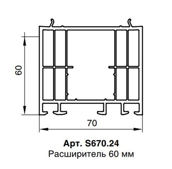 Расширитель 60мм RED MAX 70 серия шт=6,5м, пал=84шт=546м