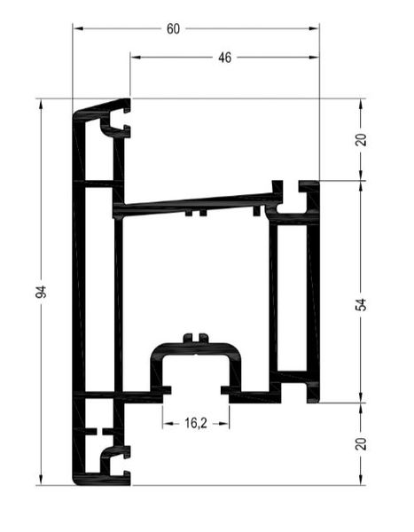 Створка дверная Т94 TD, шт=24, уп=16шт=384