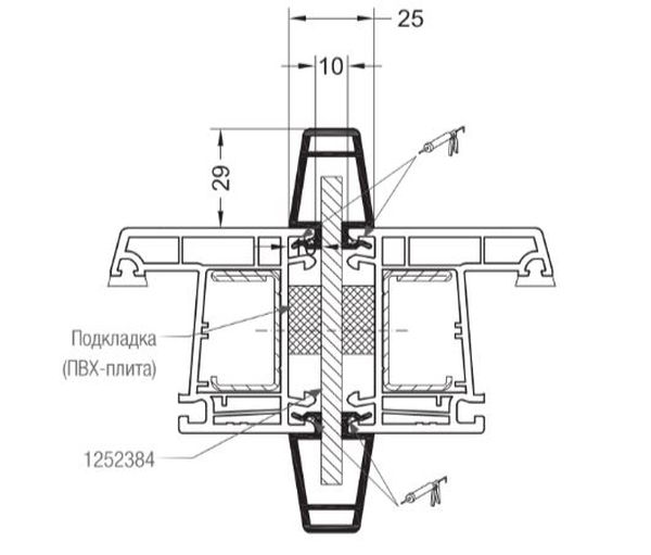 Профиль соединительный шт=6м, уп=12шт=72м